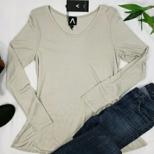 New COA Long Sleeve Scoop Neck Tee Top